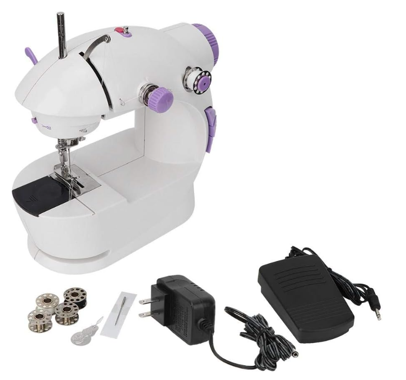 Máquina Coser Portatil Mini Luz Led Sewing Machine Sm-201a (1)